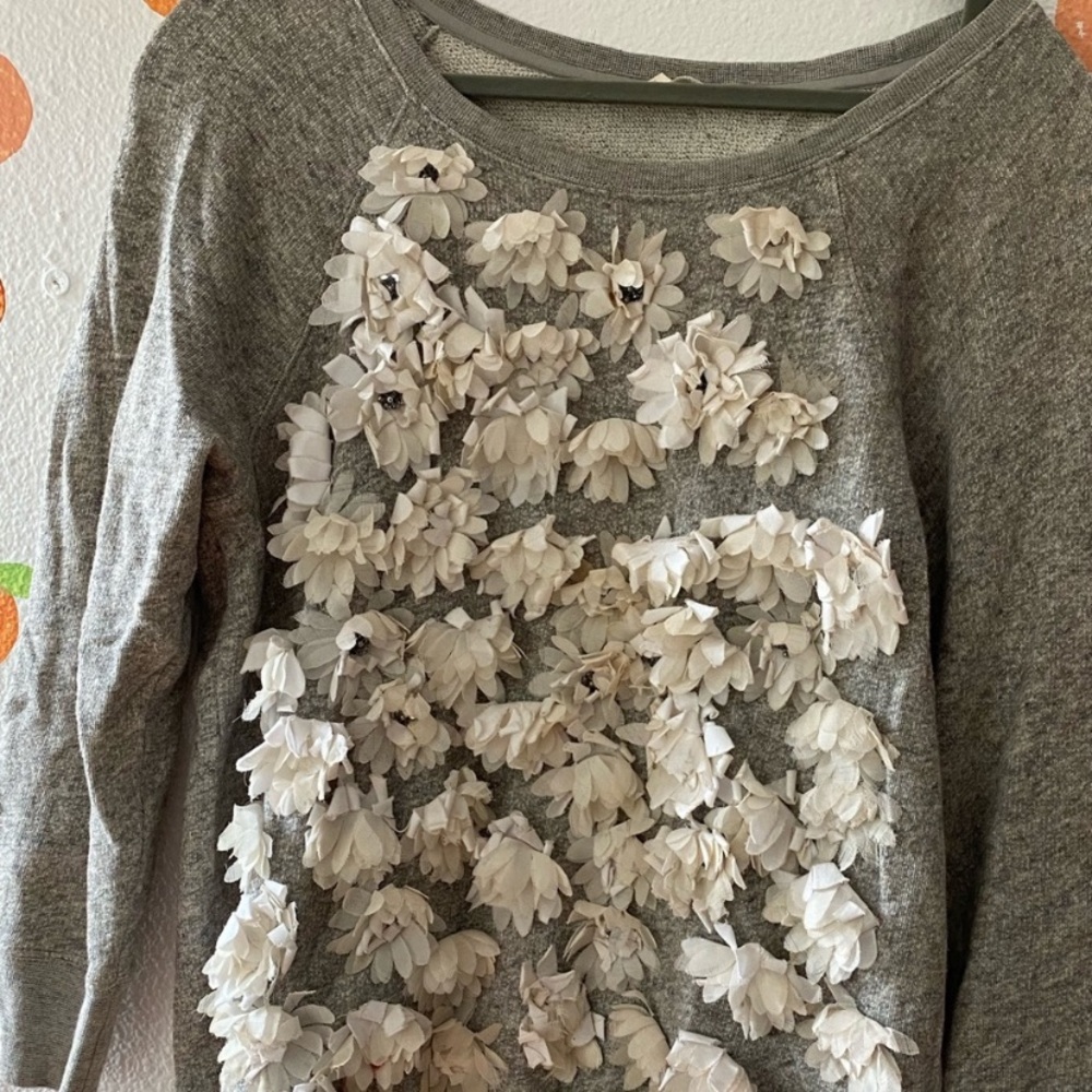 J.CREW | unique floral sweatshirt